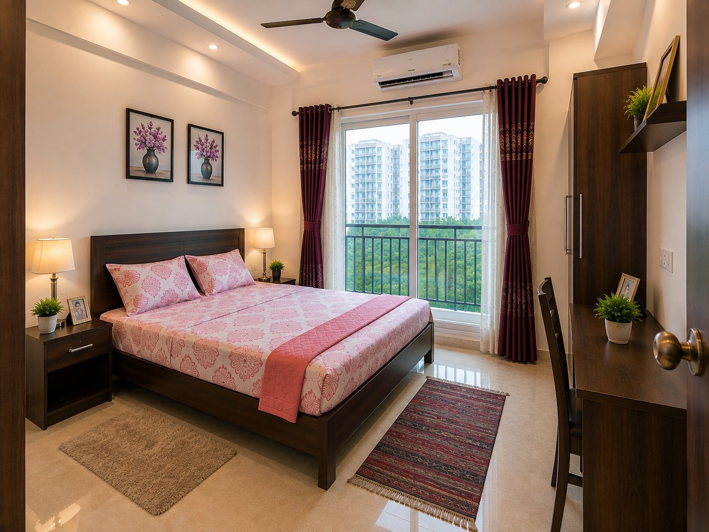 3 BHK मास्टर बेडरूम (1st Room) - Akaay Buildtech